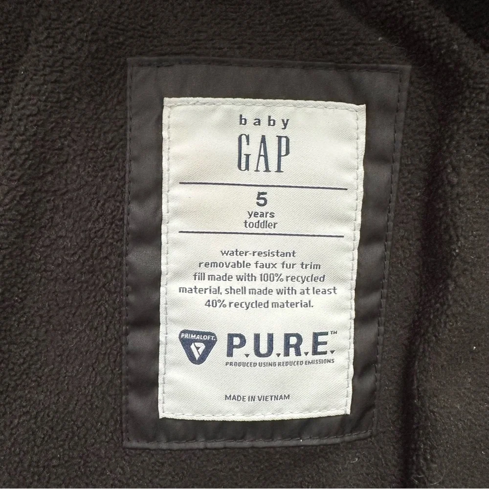 Baby Gap Girls Heavyweight Primaloft Puffer Jacket Size 5